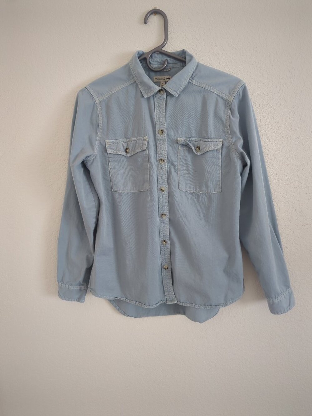 Toad&Co Arroyo Twill Organic Cotton Button Down Shirt Womens Small